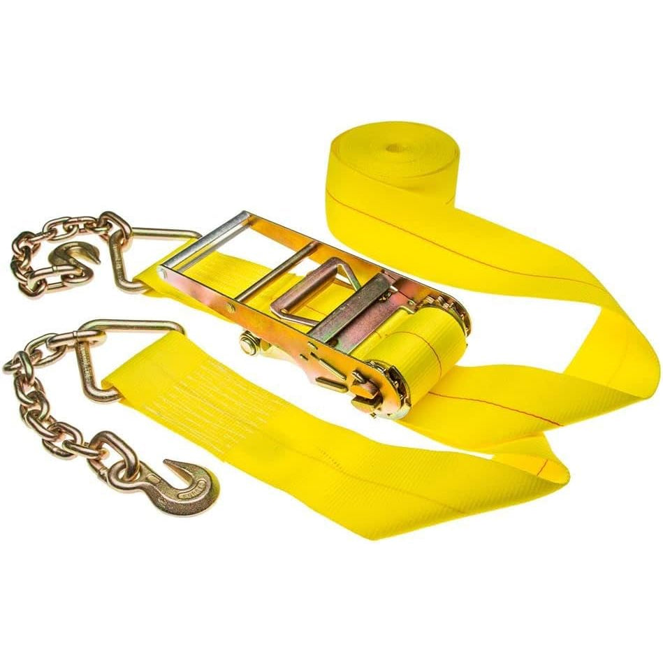 3 By 30' Ratchet Strap With Chain Anchor - Trison Tarps Inc.